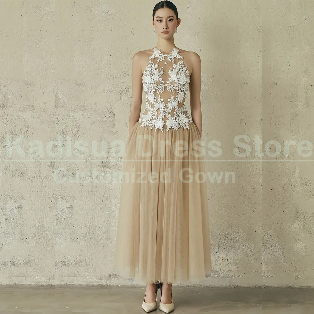 Luxury Appliques Evening Dressess Customzied O-Neck Sleeveless Ankle-Length Organza Special Occasion Long Dress Vestidos 2025
Luxury Appliques Evening Dressess Customzied O-Neck Sleeveless Ankle-Length Organza Special Occasion Long Dress Vestidos 2025