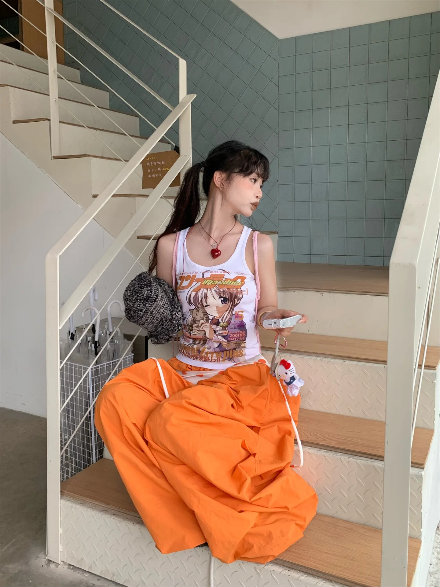 Spicy American Girl Print Vest Strap Top Women Summer ort Sle YK2 Slimming Commute Trend Single Piece Other Pattern
Spicy American Girl Print Vest Strap Top Women Summer ort Sle YK2 Slimming Commute Trend Single Piece Other Pattern