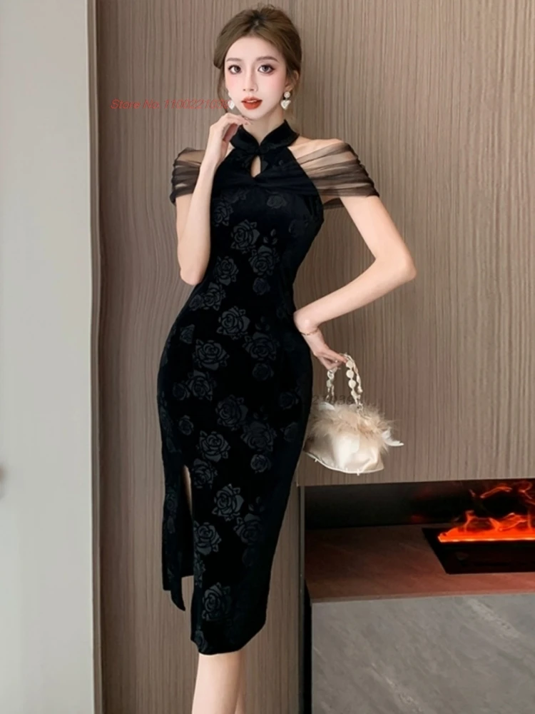 Улучшенное китайское платье Cheongsam 2025 года, традиционное сексуальное платье Ципао для ночного клуба с открытыми плечами, элегантное вечернее платье для банкета, платье
Улучшенное китайское платье Cheongsam 2025 года, традиционное сексуальное платье Ципао для ночного клуба с открытыми плечами, элегантное вечернее платье для банкета, платье