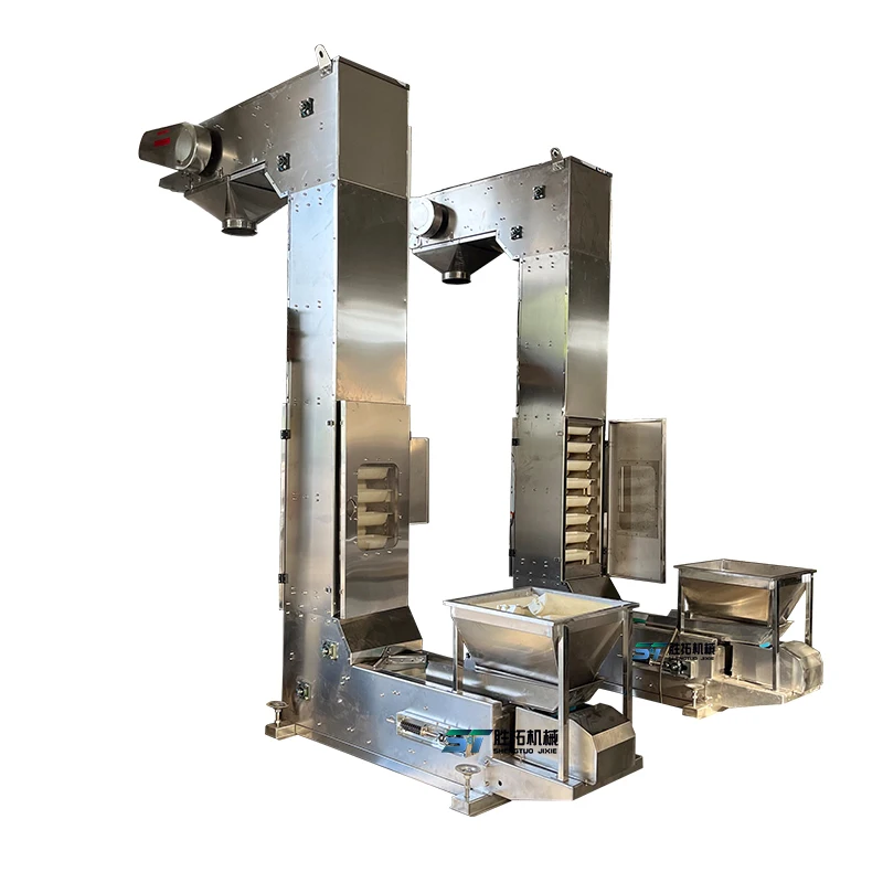 Shengtuo Inclined Z Type PU/PVC Belt Conveyor with Lift Hopper/ Vertical Bucket Elevator Customized
Shengtuo Inclined Z Type PU/PVC Belt Conveyor with Lift Hopper/ Vertical Bucket Elevator Customized