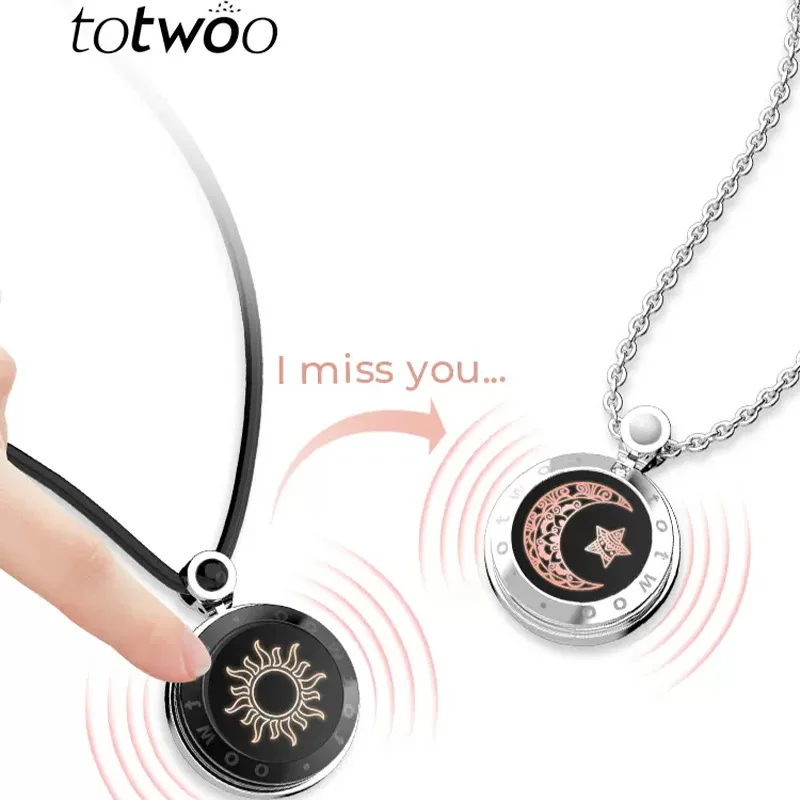 TOTWOO Sun & Moon Touch Necklaces with Agate Vibration & Light Up Necklace For Long Distance Relationship Gifts Couples Necklace
TOTWOO Sun & Moon Touch Necklaces with Agate Vibration & Light Up Necklace For Long Distance Relationship Gifts Couples Necklace