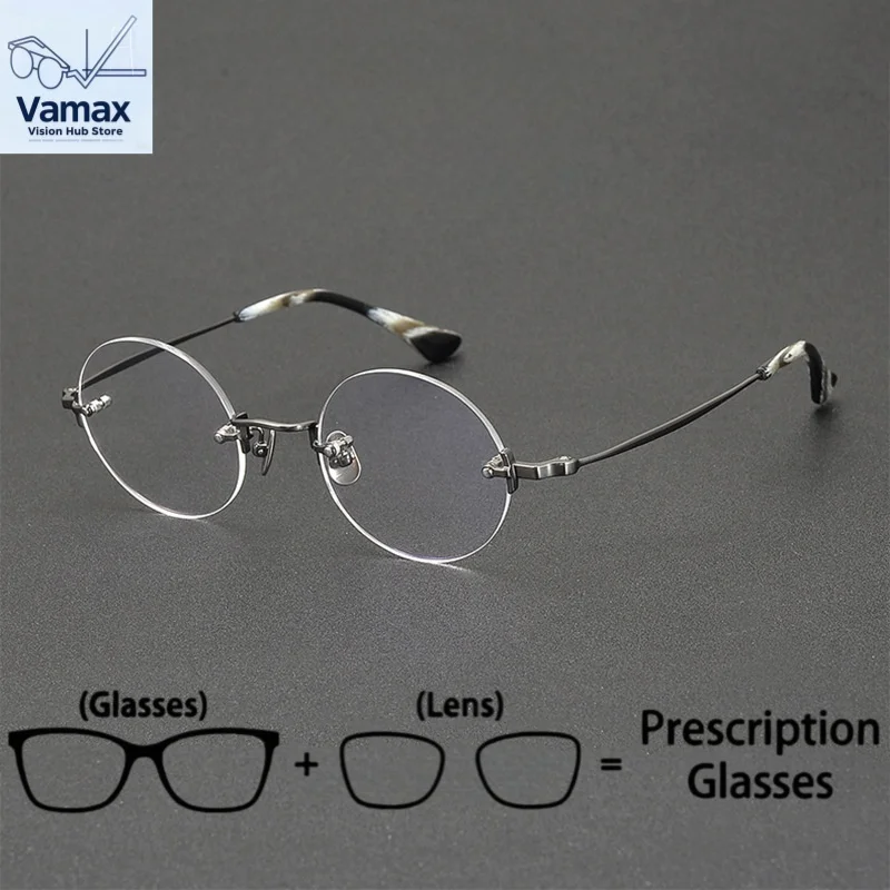 Frame-Less Round Prescription Glasses For Men Pure Titanium Business Office Myopia Glasses Optical Anti Fatigue Reading Eyewear
Frame-Less Round Prescription Glasses For Men Pure Titanium Business Office Myopia Glasses Optical Anti Fatigue Reading Eyewear