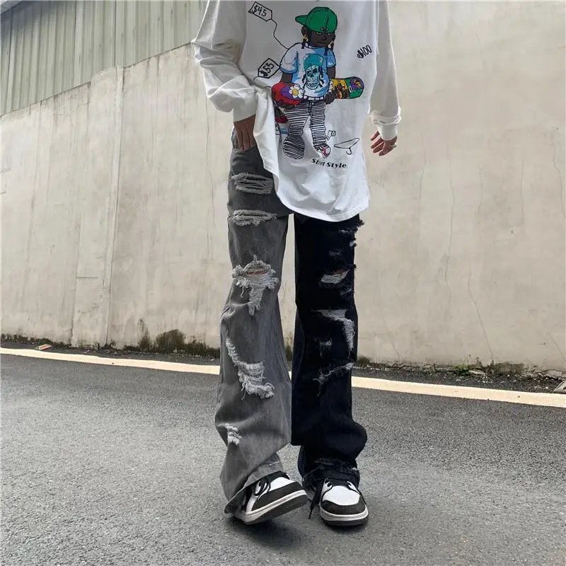 Ripped Jeans for Men Patchwork Pants American High Street Hip Hop Fashion Ins Baggy Pants Wide Legs Trousers Straight Denim
Ripped Jeans for Men Patchwork Pants American High Street Hip Hop Fashion Ins Baggy Pants Wide Legs Trousers Straight Denim