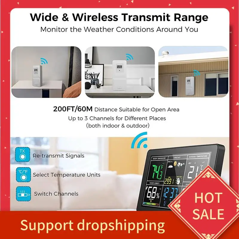 B44C ЖК-метеостанция, беспроводной цифровой термометр, электрический внутренний/наружный термометр, гигрометр, вилка европейского стандарта, прочный
B44C ЖК-метеостанция, беспроводной цифровой термометр, электрический внутренний/наружный термометр, гигрометр, вилка европейского стандарта, прочный