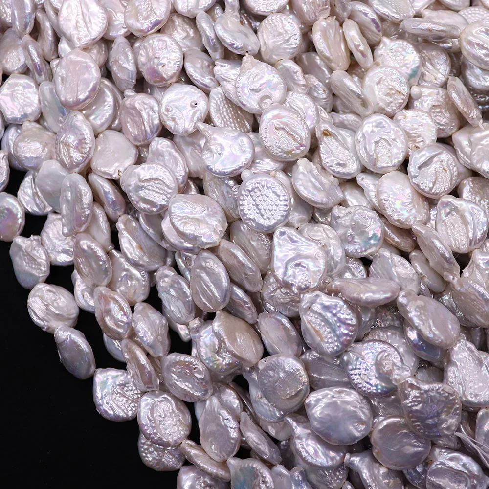 White Natural Freshwater Pearl Beads Round Button Pearl Straight Holes Loose Bead 1 Strand Handmade Necklace Jewelry 20x24mm
White Natural Freshwater Pearl Beads Round Button Pearl Straight Holes Loose Bead 1 Strand Handmade Necklace Jewelry 20x24mm