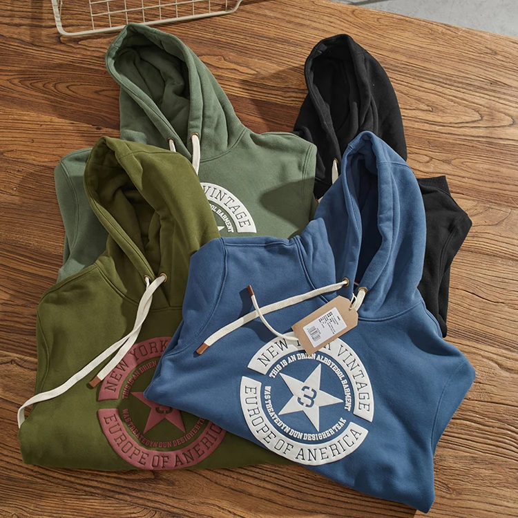 Autumn Winter New American Retro Thick Velvet Hooded Pentagram Printed Sweatershirts Men's Fashion Loose Casual Pullover Hoodies
Autumn Winter New American Retro Thick Velvet Hooded Pentagram Printed Sweatershirts Men's Fashion Loose Casual Pullover Hoodies