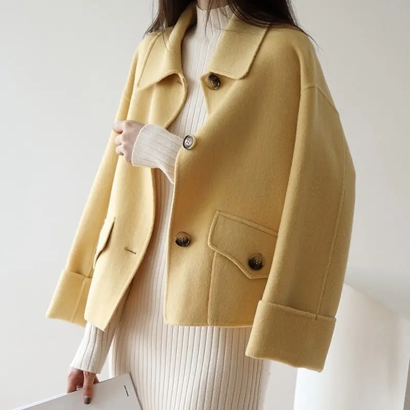 2024 Autumn Jackets Women Korean Fashion Vintage Turn Down Collar Casual Loose Puff Sleeve Woolen Short Coat Solid Veste Female
2024 Autumn Jackets Women Korean Fashion Vintage Turn Down Collar Casual Loose Puff Sleeve Woolen Short Coat Solid Veste Female