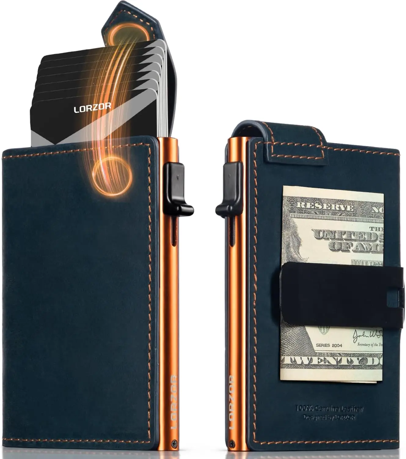 Men's Slim Leather Wallet with Security Latch, RFID Blocking, Pop-Up Card Holder, Minimalist Front Pocket Design
Men's Slim Leather Wallet with Security Latch, RFID Blocking, Pop-Up Card Holder, Minimalist Front Pocket Design