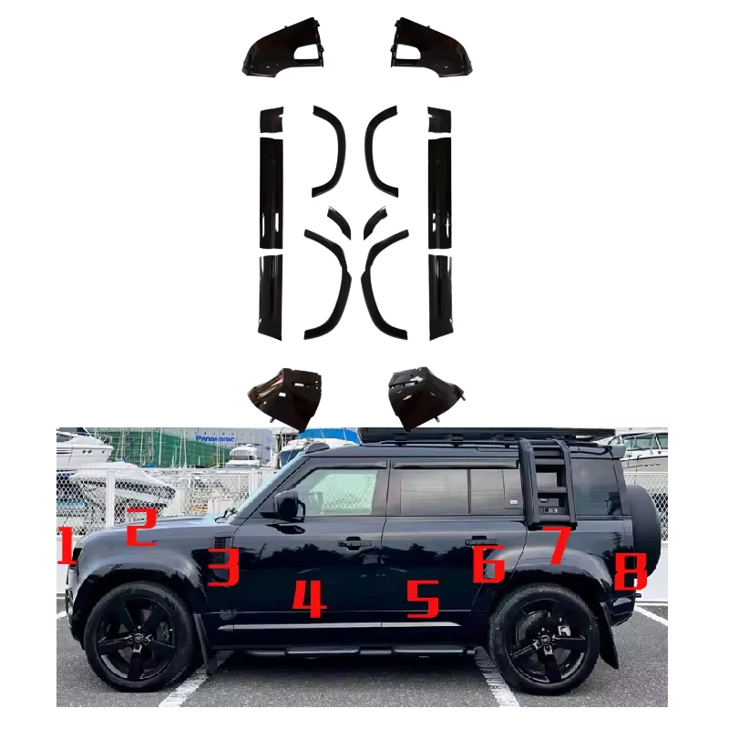 Auto Parts Side Skirts Door Panel Wheel Arch Corner for Land Rover Defender 90 110
Auto Parts Side Skirts Door Panel Wheel Arch Corner for Land Rover Defender 90 110