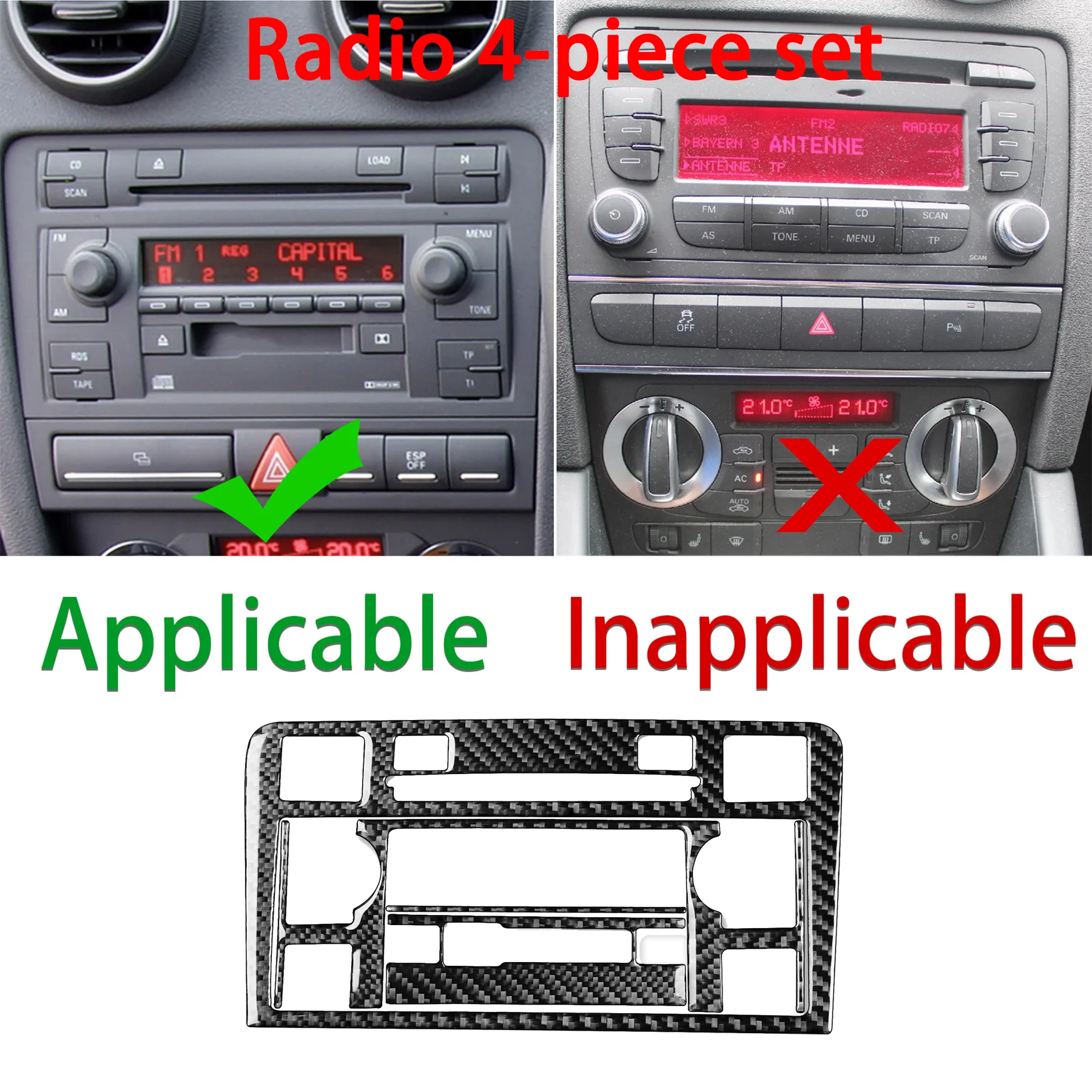 Soft Carbon Fiber Central Control Radio Emergency Light Switch Air Panel For Audi A3 S3 2006-2013 Interior Accessory Stickers
Soft Carbon Fiber Central Control Radio Emergency Light Switch Air Panel For Audi A3 S3 2006-2013 Interior Accessory Stickers