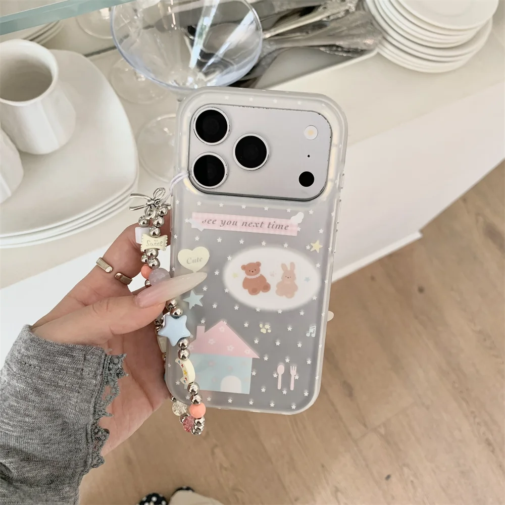 Korean INS Style Polka Dot Phone case for iPhone 17 16 15 17 Pro 16 Pro 15 Pro Ma Cover with Chain Cute Shockproof Fundas Cases
Korean INS Style Polka Dot Phone case for iPhone 17 16 15 17 Pro 16 Pro 15 Pro Ma Cover with Chain Cute Shockproof Fundas Cases