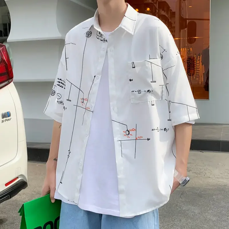 EBAIHUI Hong Kong Style Printed Men Shirt Summer New Short Sleeved Versatile Casual Male Blouse Loose Collar Korean Version Top
EBAIHUI Hong Kong Style Printed Men Shirt Summer New Short Sleeved Versatile Casual Male Blouse Loose Collar Korean Version Top