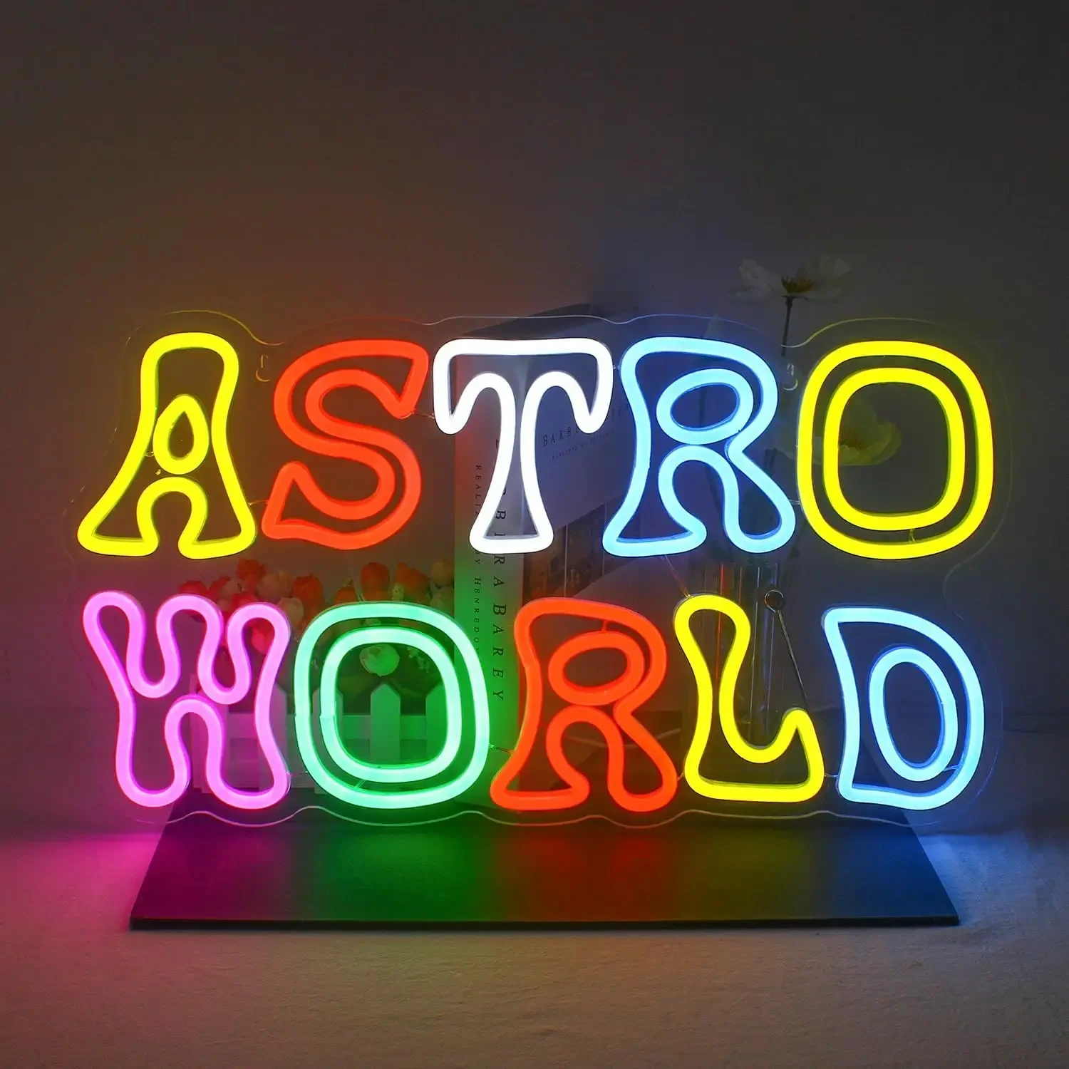 Неоновая вывеска Astro World с регулируемой яркостью, светодиодный неоновый светильник с питанием от USB для спальни, игровой комнаты, музыкальной студии, дня рождения, украшения стен, подарки
Неоновая вывеска Astro World с регулируемой яркостью, светодиодный неоновый светильник с питанием от USB для спальни, игровой комнаты, музыкальной студии, дня рождения, украшения стен, подарки