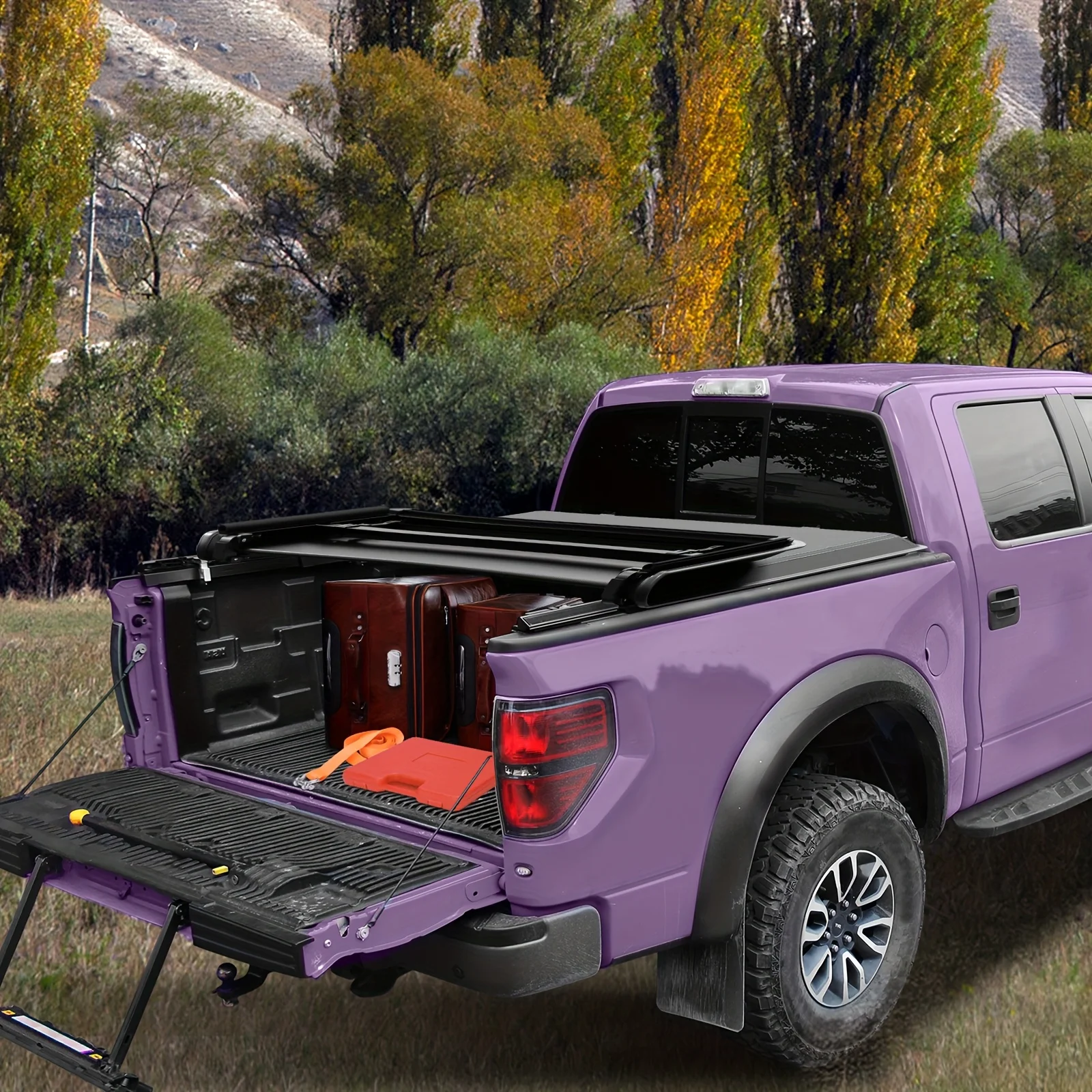 AutoThor 5. 5ft 4 Fold Tonneau Cover Bed for Ford F150 F- 150 2015- 2024 Truck Bed W/ Lamp Soft Four Fold Truck Bed Covers Double Layer PVC Tonneau Cover
AutoThor 5. 5ft 4 Fold Tonneau Cover Bed for Ford F150 F- 150 2015- 2024 Truck Bed W/ Lamp Soft Four Fold Truck Bed Covers Double Layer PVC Tonneau Cover