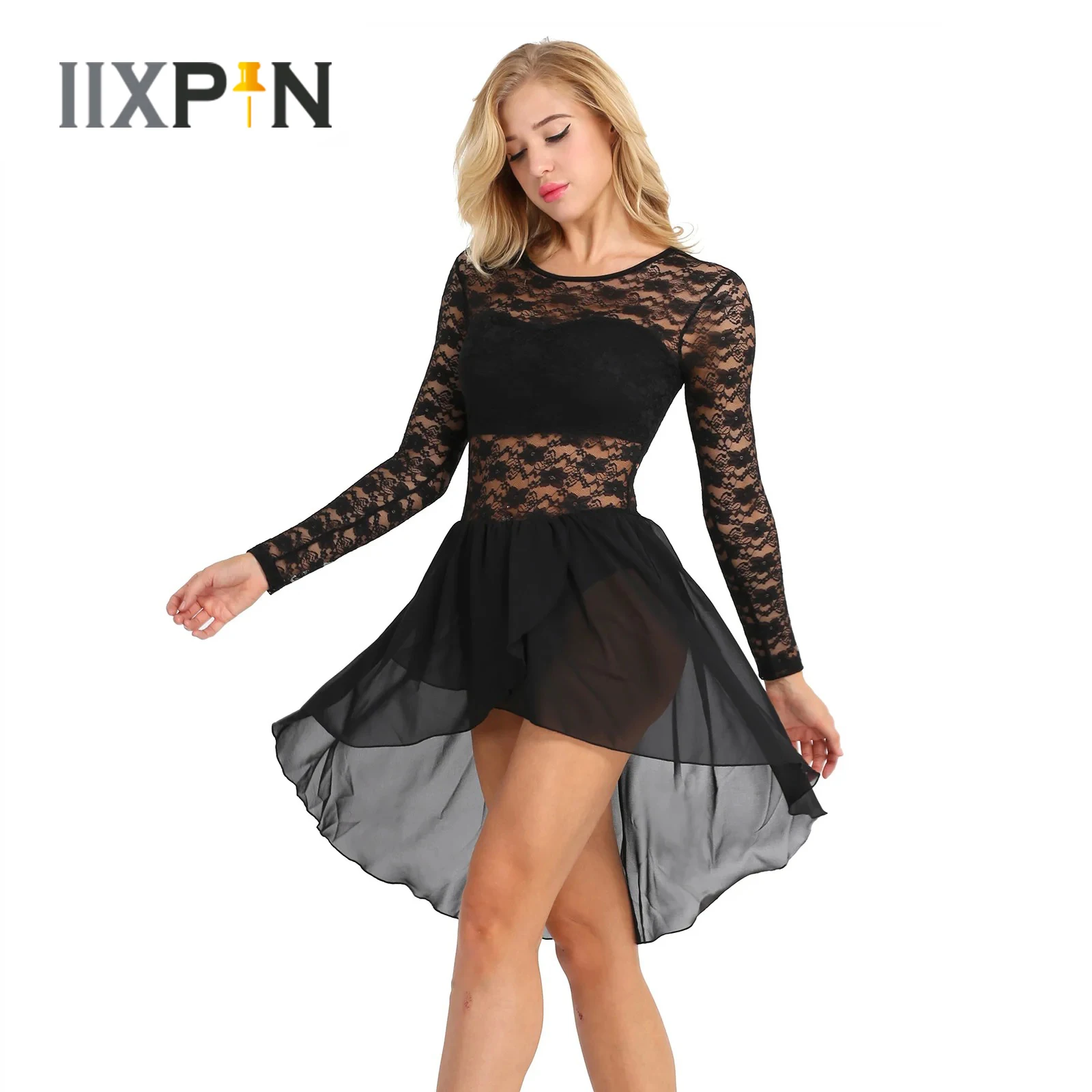 Asymmetric lyrical dance costumes ballet leotard for women Long Sleeve Floral Lace Chiffon Leotard Bodysuit Ballet Dance Dress
Asymmetric lyrical dance costumes ballet leotard for women Long Sleeve Floral Lace Chiffon Leotard Bodysuit Ballet Dance Dress