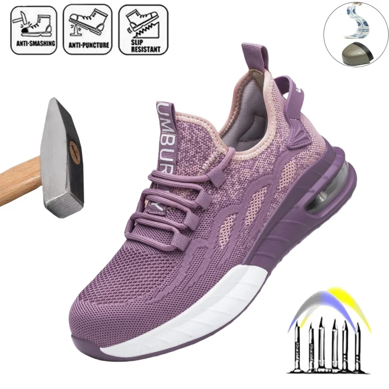 Safety Shoes Women Steel Toe Lightweight Sneakers Puncture Proof Breathable Work Safety Female Comfy Construction Work Shoes
Safety Shoes Women Steel Toe Lightweight Sneakers Puncture Proof Breathable Work Safety Female Comfy Construction Work Shoes