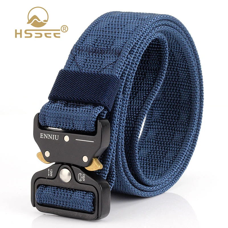 HSSEE Soft Men's Tactical Belt Alloy Metal Buckle Quick Release Military Belt Tight Nylon Casual Belt Male Jeans Waistband
HSSEE Soft Men's Tactical Belt Alloy Metal Buckle Quick Release Military Belt Tight Nylon Casual Belt Male Jeans Waistband