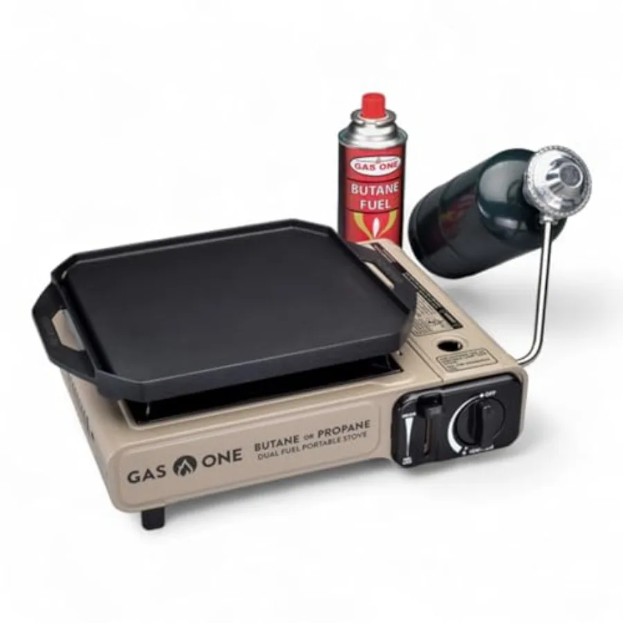 GasOne GS-3400P-KIT Propane or Butane Gas Flat Top Griddle Included Dual Propane Grill Tent Burners for Cooking for Camping Kit
GasOne GS-3400P-KIT Propane or Butane Gas Flat Top Griddle Included Dual Propane Grill Tent Burners for Cooking for Camping Kit