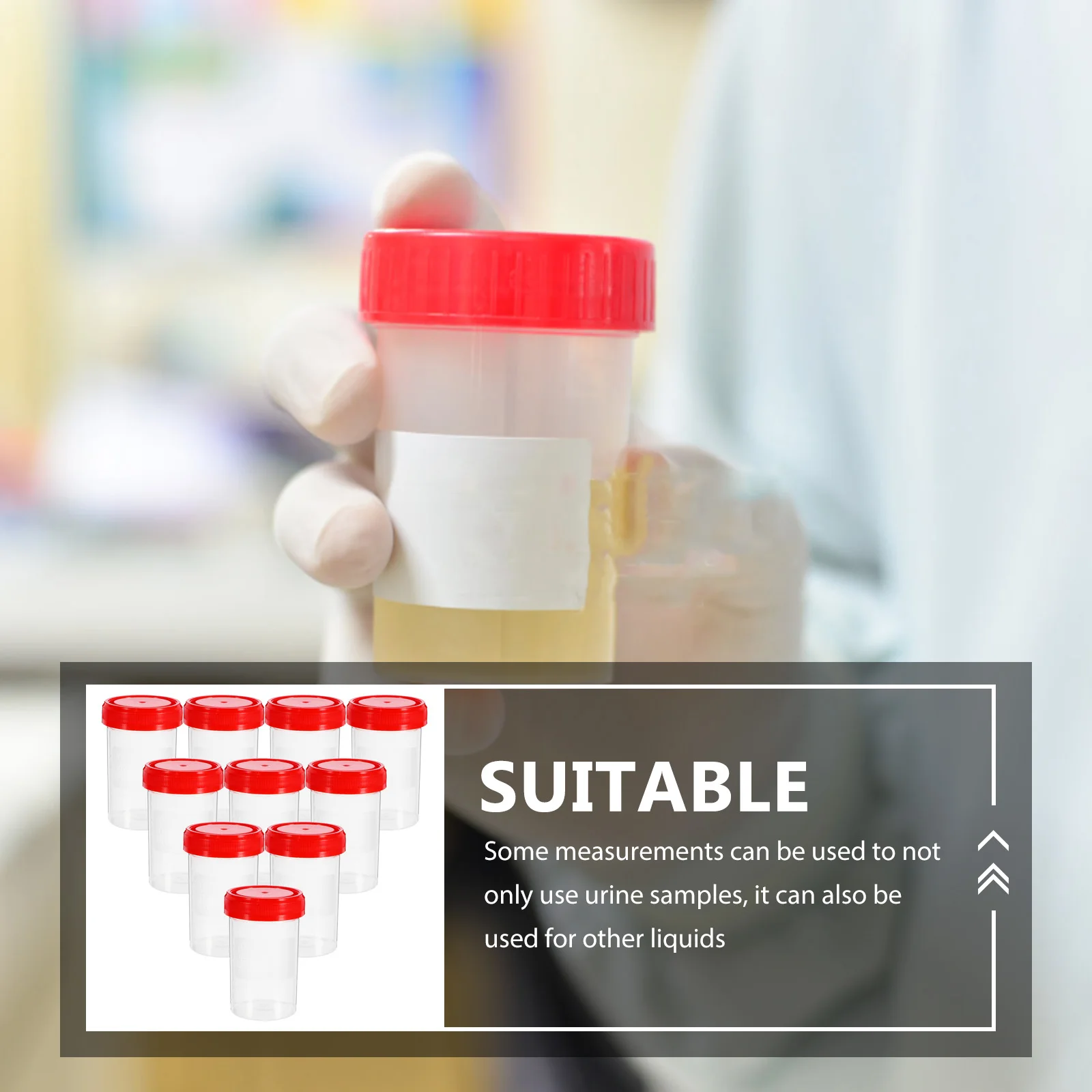 20Pcs 60ml Medical Container Durable PP Material Leak-Proof Specimen Cup for Various Liquid Samples Specimen Cup 
20Pcs 60ml Medical Container Durable PP Material Leak-Proof Specimen Cup for Various Liquid Samples Specimen Cup