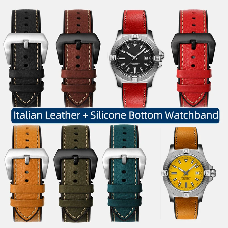For any brand Italian Cowhide Leather watch Strap 20MM 22MM 24MM Men's Rubber bottom watchband for Panerai Omega Hamilton
For any brand Italian Cowhide Leather watch Strap 20MM 22MM 24MM Men's Rubber bottom watchband for Panerai Omega Hamilton