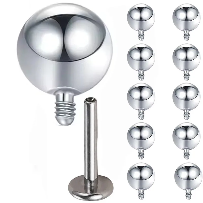 10 Pcs ASTM F 136 Titanium PIERC External thread ball accessory for 0.9mm-1.2mm Threaded base Earring Piercing Body Jewelry
10 Pcs ASTM F 136 Titanium PIERC External thread ball accessory for 0.9mm-1.2mm Threaded base Earring Piercing Body Jewelry