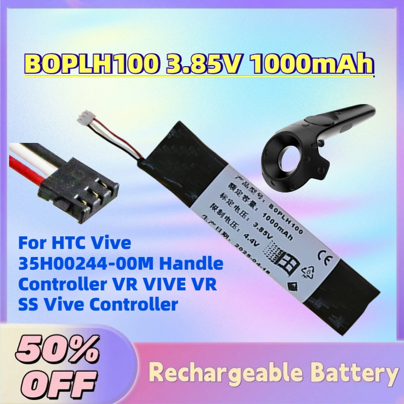 High-Quality New BOPLH100 3.85V 1000mAh VR Battery for HTC Vive 35H00244-00M Handle Controller VR VIVE VR SS Vive Controller
High-Quality New BOPLH100 3.85V 1000mAh VR Battery for HTC Vive 35H00244-00M Handle Controller VR VIVE VR SS Vive Controller