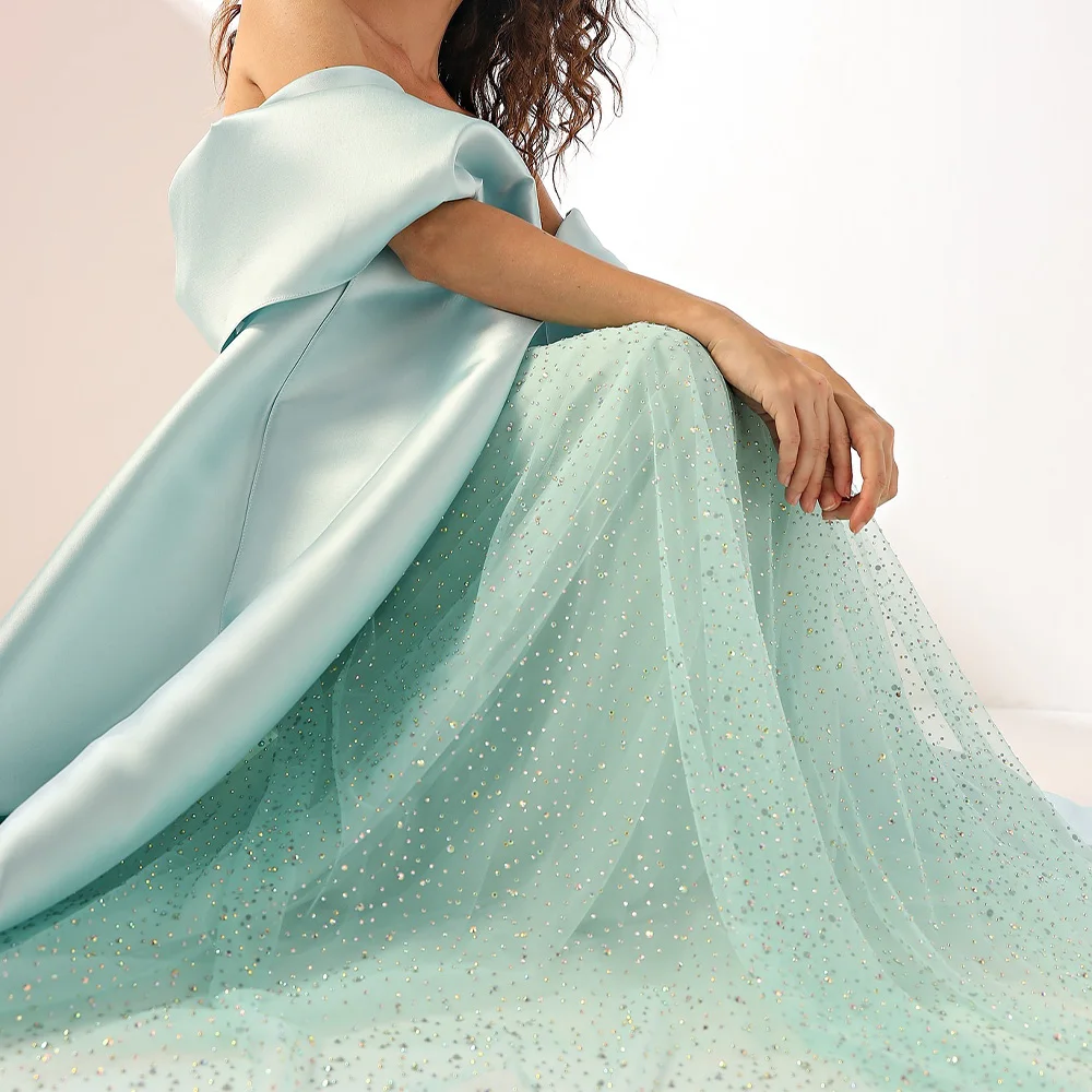 Customized Delicate Tulle A-Line Detachable Sleeve Crystal Evening Dresses Strapless Panel Train Special Occasion Gowns Sexy
Customized Delicate Tulle A-Line Detachable Sleeve Crystal Evening Dresses Strapless Panel Train Special Occasion Gowns Sexy