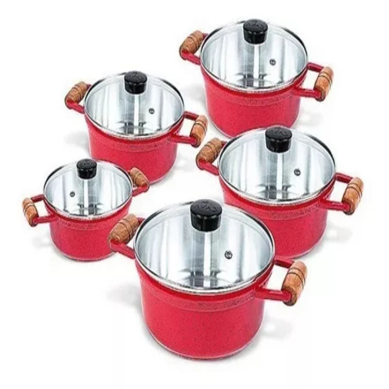 Кухонная утварь из толстого литого алюминия, 5 штук, качественная кухонная утварь и фритюрница 
Кухонная утварь из толстого литого алюминия, 5 штук, качественная кухонная утварь и фритюрница