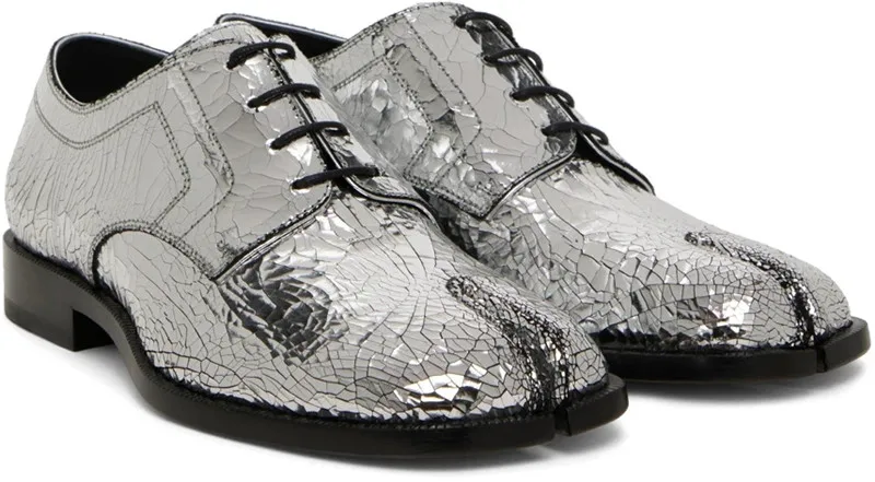 Qianruiti Fashion Men's Black Silver Leather Loafers Shoes Men Split Toe Lace Up Oxfords Flat Shoes Male Formal Party Shoes
Qianruiti Fashion Men's Black Silver Leather Loafers Shoes Men Split Toe Lace Up Oxfords Flat Shoes Male Formal Party Shoes