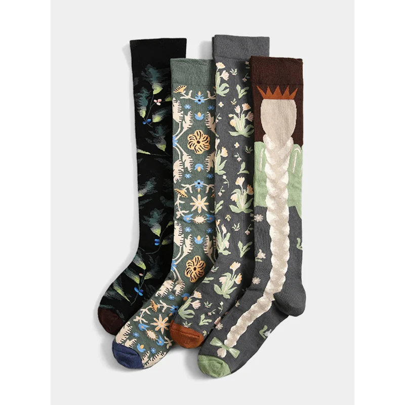 Trendy Women's SocksinsTrendy European and American Street Skateboard Calf Socks Floral Long Tube Socks HyunA Long French Style
Trendy Women's SocksinsTrendy European and American Street Skateboard Calf Socks Floral Long Tube Socks HyunA Long French Style