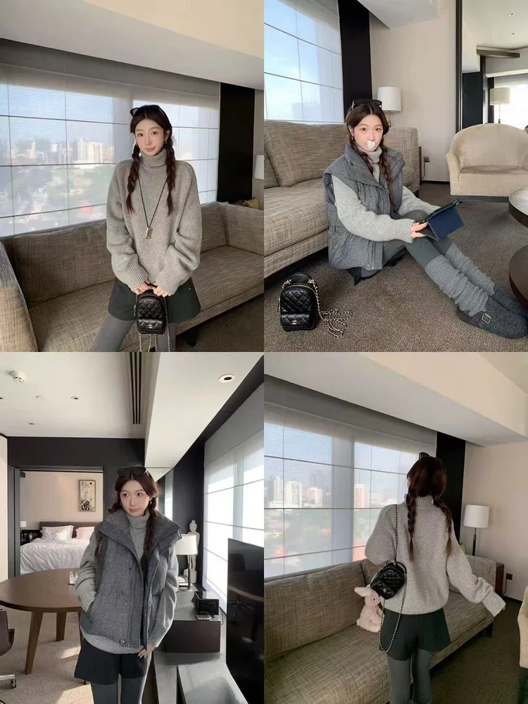 Y Studio ey Ribbed High Ne Woolen Sweater Women's Pure Color Thiened Autumn Winter Knitted Wear for Commuting
Y Studio ey Ribbed High Ne Woolen Sweater Women's Pure Color Thiened Autumn Winter Knitted Wear for Commuting