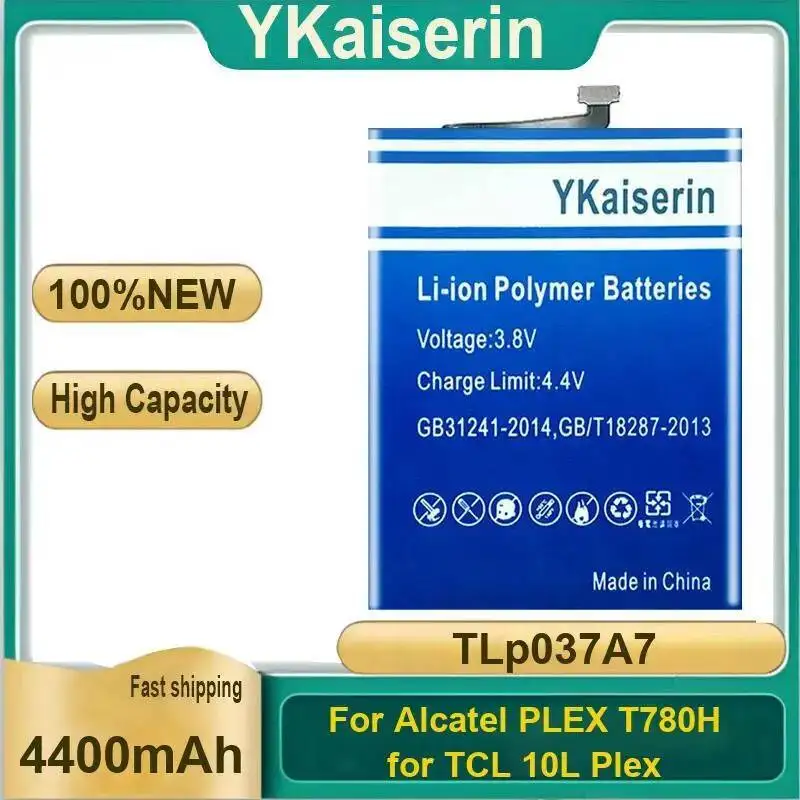 Аккумулятор мобильного телефона высокого качества 4400 мАч для Alcatel Plex T780H Tcl 10L Tlp037a7
Аккумулятор мобильного телефона высокого качества 4400 мАч для Alcatel Plex T780H Tcl 10L Tlp037a7