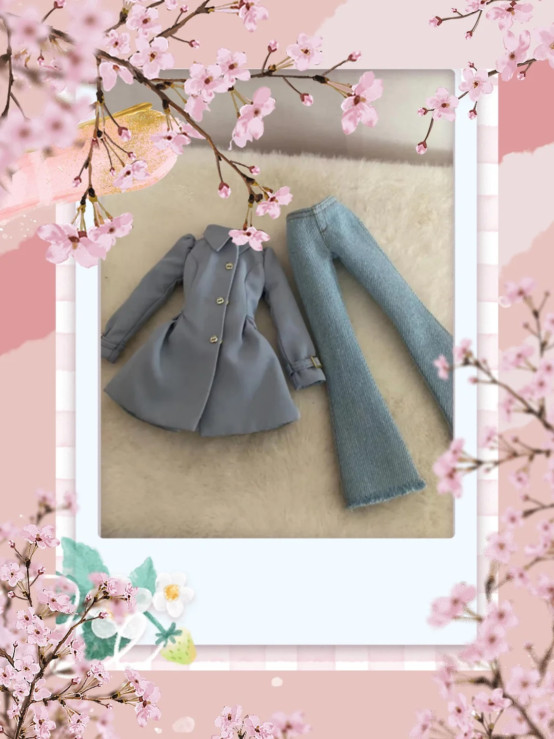 【Clothing Only】Handmade 1/6 Blue Mid Length Coat High Waisted Denim Bell Bottom Pants Set Fit IT PP FR2 ST Supermodel Body
【Clothing Only】Handmade 1/6 Blue Mid Length Coat High Waisted Denim Bell Bottom Pants Set Fit IT PP FR2 ST Supermodel Body