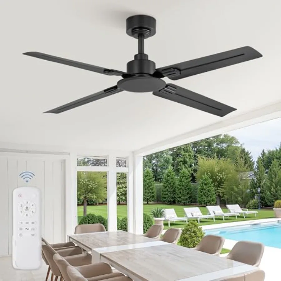 ZMISHIBO 48 Inch Ceiling Fan No Light with Remote, Industrial Metal Ceiling Fans without Lights, 6-Speed Reversible, Quiet DC M
ZMISHIBO 48 Inch Ceiling Fan No Light with Remote, Industrial Metal Ceiling Fans without Lights, 6-Speed Reversible, Quiet DC M