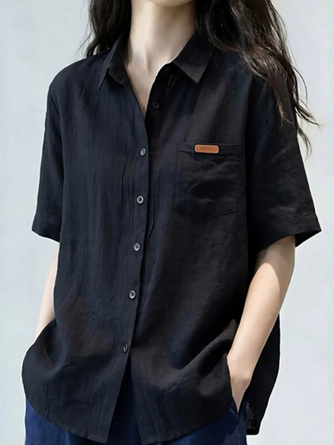 Large Size Women's Shirt Summer Artistic Fashion Slimming High-End Feel Open Cardigan Turn-down Collar Top Breathable Casual ...
Large Size Women's Shirt Summer Artistic Fashion Slimming High-End Feel Open Cardigan Turn-down Collar Top Breathable Casual ...