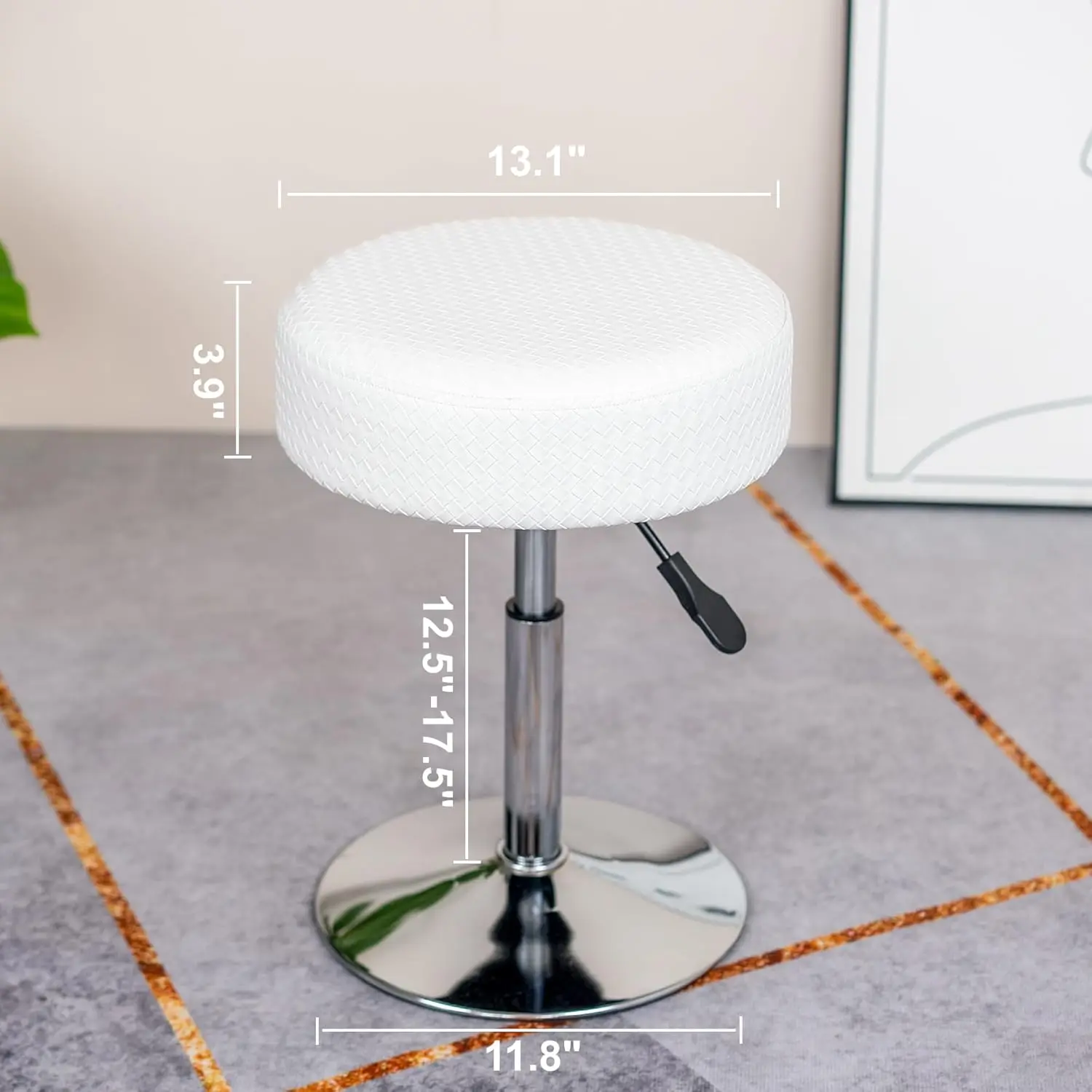 Adjustable Vanity Stool, Swivel Makeup Chair For Vanity, Round Ottoman With One Removable Sherpa Covers, Leather Foot Rest For
Adjustable Vanity Stool, Swivel Makeup Chair For Vanity, Round Ottoman With One Removable Sherpa Covers, Leather Foot Rest For