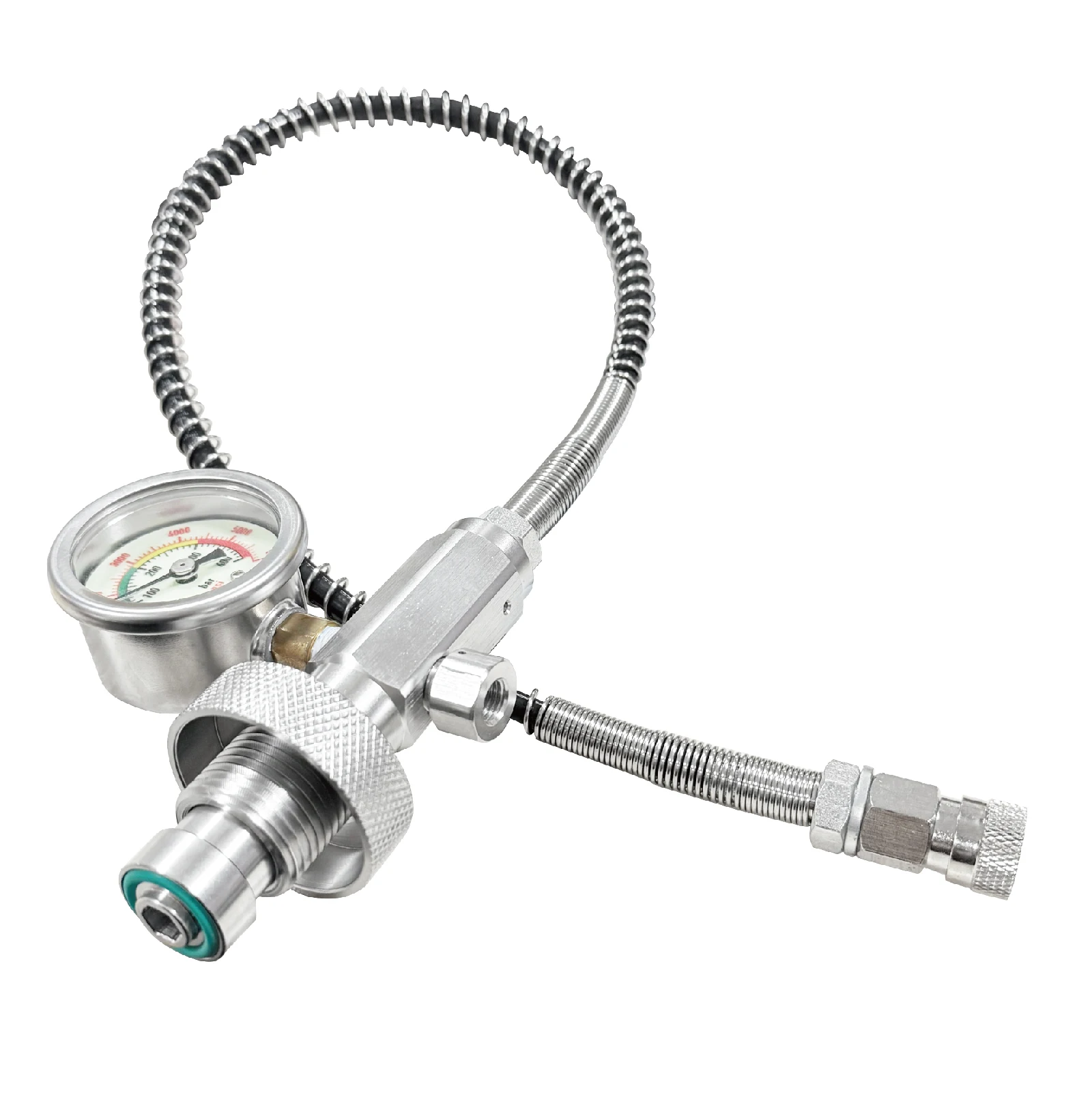 G5/8 HP Air Fill Station,6000psi/400bar hpa scuba diving chargeing adapter,with two options of hose facing down and right
G5/8 HP Air Fill Station,6000psi/400bar hpa scuba diving chargeing adapter,with two options of hose facing down and right