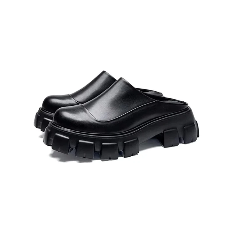 Leisure Slippers Men Cow Leather Solid Color Round Toe Slip On Summer Outside Platform Casual Sandals Handmade
Leisure Slippers Men Cow Leather Solid Color Round Toe Slip On Summer Outside Platform Casual Sandals Handmade