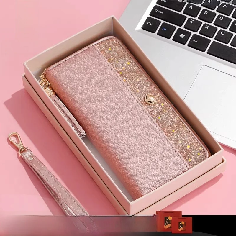 Luxury Leather Women's Wallet Large Capaci Long Design Coin Purse Handheld Bag Faionable Trendy Sweet Lady Sle er
Luxury Leather Women's Wallet Large Capaci Long Design Coin Purse Handheld Bag Faionable Trendy Sweet Lady Sle er