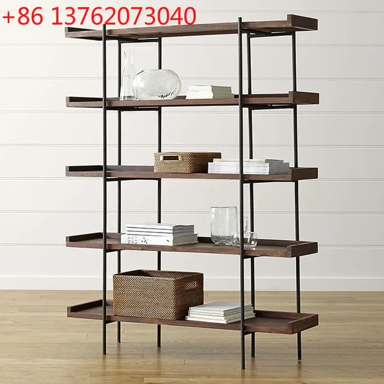 American retro solid wood bookshelf floor compartment foyer kitchen storage rack
American retro solid wood bookshelf floor compartment foyer kitchen storage rack