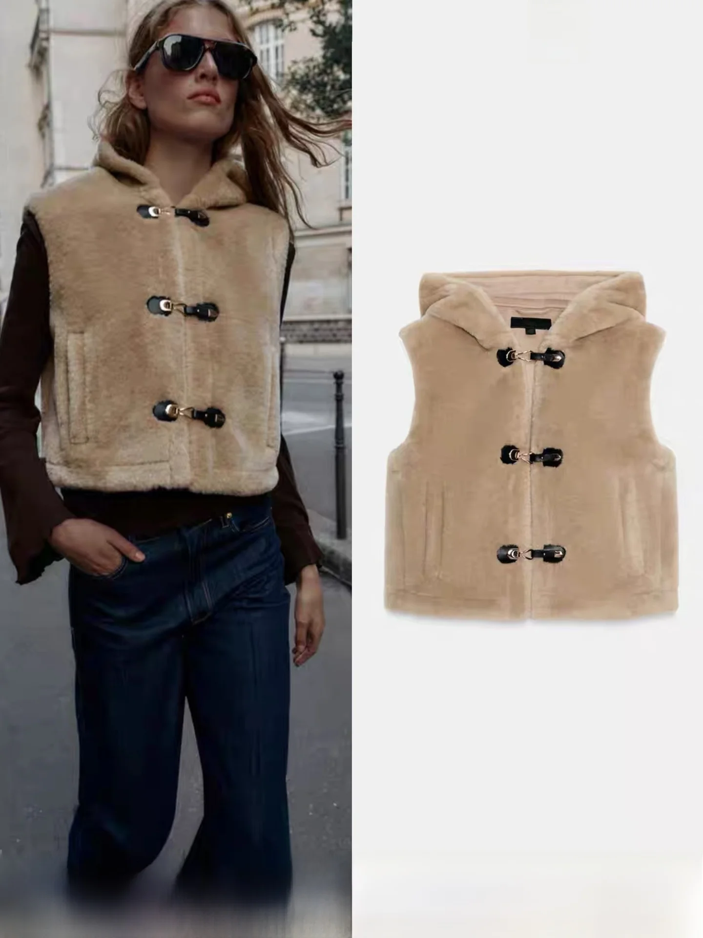 Fall New Arrival Women's Short Hooded Faux Fur Vest Knot Decorated Synthetic Fiber Long Silk Commute Style Outerwear
Fall New Arrival Women's Short Hooded Faux Fur Vest Knot Decorated Synthetic Fiber Long Silk Commute Style Outerwear