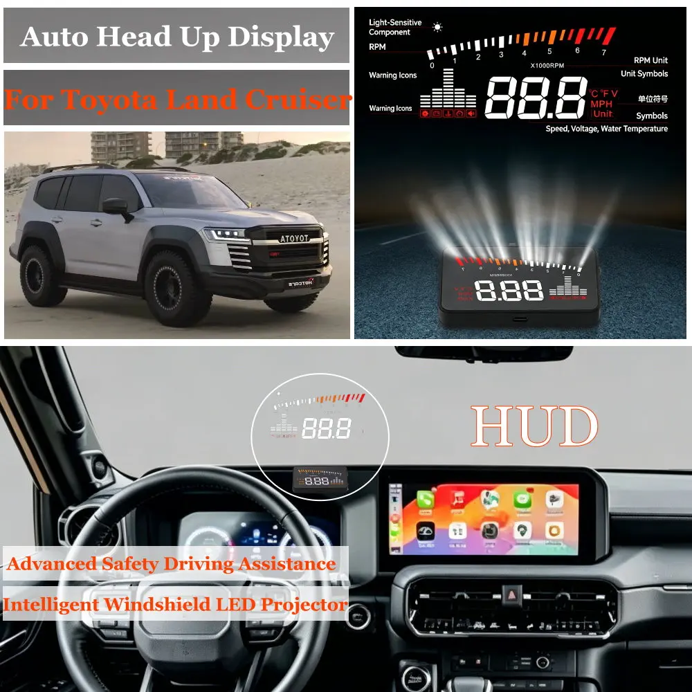 Car Head Up Display For Toyota Land Cruiser 200 300 2007-2026 AUTO HUD Speedometer Odometer Windshield Projector Accessories
Car Head Up Display For Toyota Land Cruiser 200 300 2007-2026 AUTO HUD Speedometer Odometer Windshield Projector Accessories
