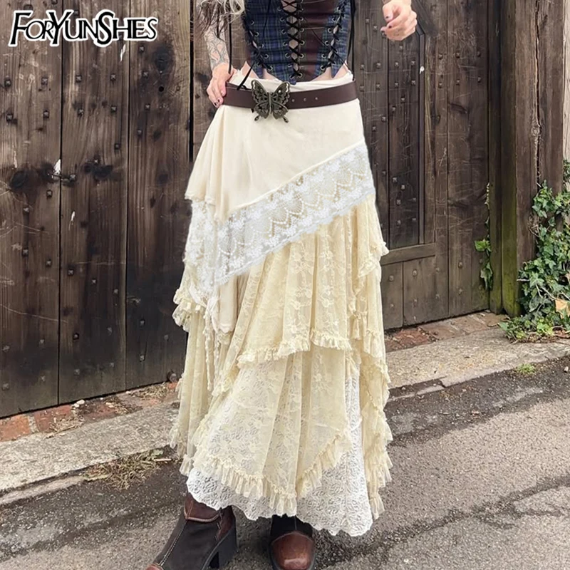 Sweet Embroidered Lace Hook Flower High Waist Slimming Fairy Grunge Puffy Skirt Women's A-Line Maxi Skirt 2025 Summer
Sweet Embroidered Lace Hook Flower High Waist Slimming Fairy Grunge Puffy Skirt Women's A-Line Maxi Skirt 2025 Summer