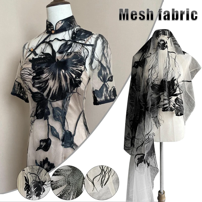 Flower Embroidery Lace Fabric Jacquard Embroidery Designer Fabric For Diy Sewing Cheongsam Tulle Hanfu Dress Material
Flower Embroidery Lace Fabric Jacquard Embroidery Designer Fabric For Diy Sewing Cheongsam Tulle Hanfu Dress Material