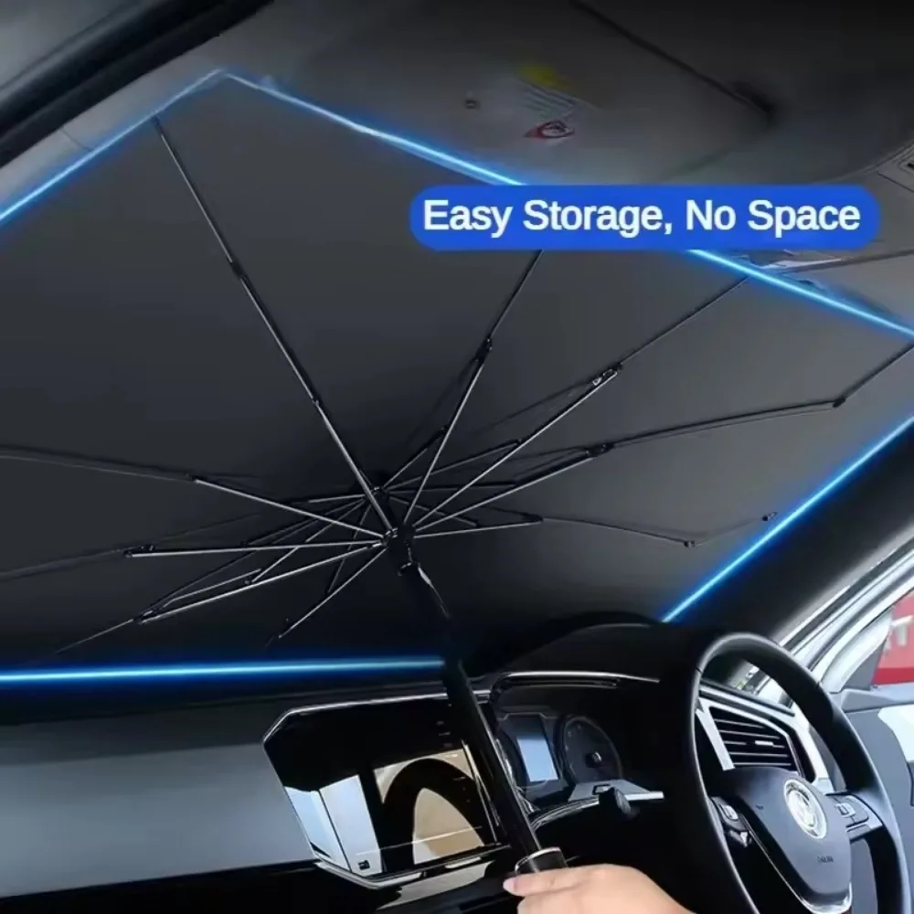 Folding Car Sunshade Umbrella for Windshield - Summer UV Protection Parasol for Front Window - Easy Storage
Folding Car Sunshade Umbrella for Windshield - Summer UV Protection Parasol for Front Window - Easy Storage