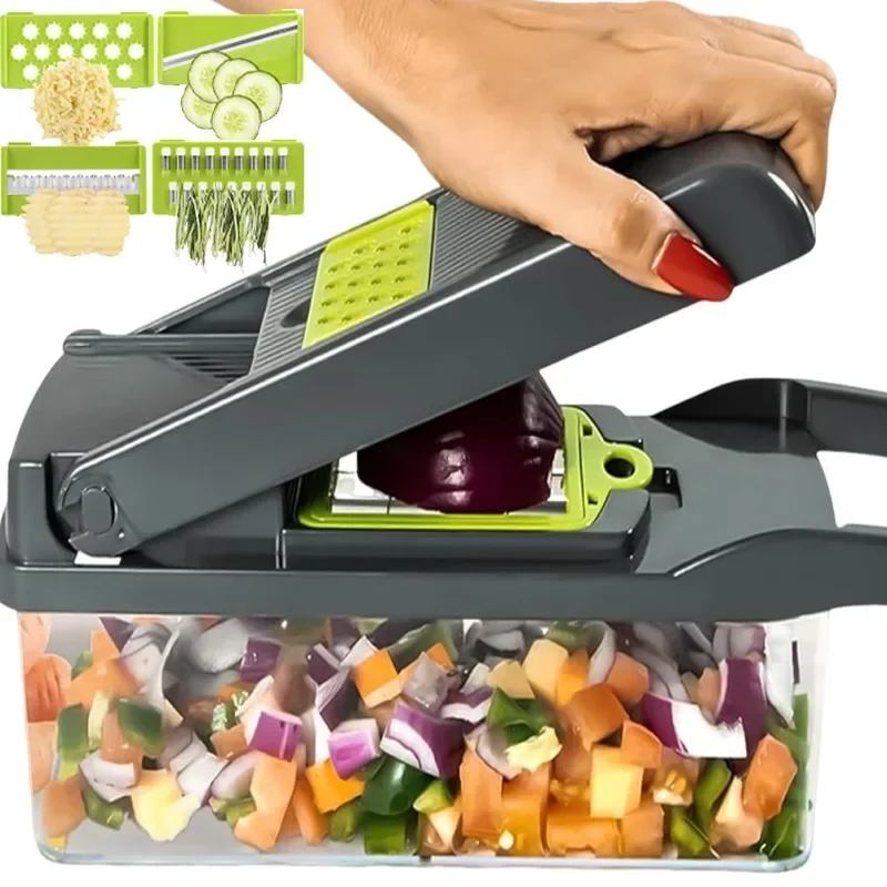 Vegetable Chopper Multifunctional Fruit Grater Cheese Cutter Veggie Chopper Manual Food Grater with Container Kitchen Gadgets
Vegetable Chopper Multifunctional Fruit Grater Cheese Cutter Veggie Chopper Manual Food Grater with Container Kitchen Gadgets