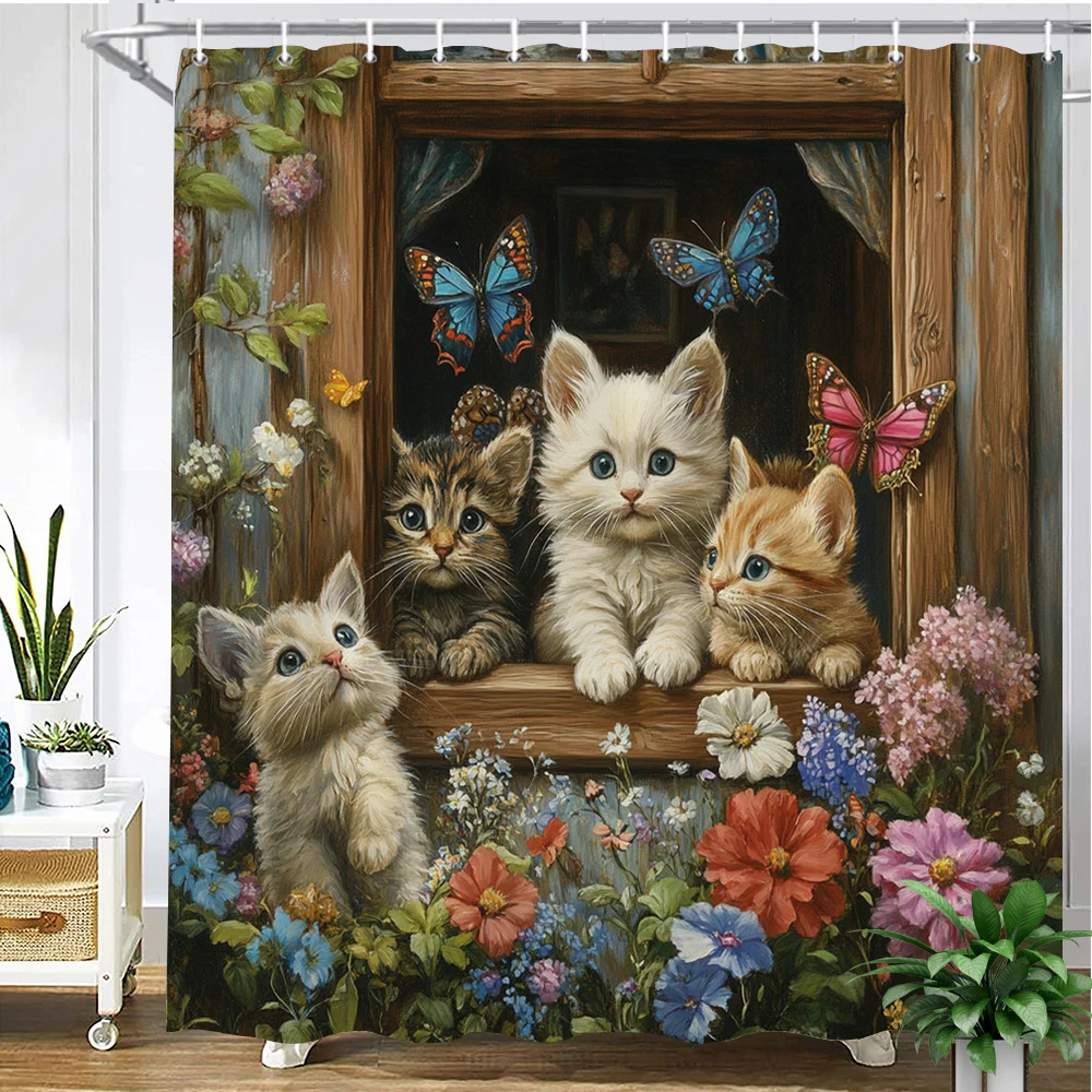 Lovely dogs and cats printed fabric shower curtain bathroom curtain,Garden flower animals home decoration curtain with hooks
Lovely dogs and cats printed fabric shower curtain bathroom curtain,Garden flower animals home decoration curtain with hooks