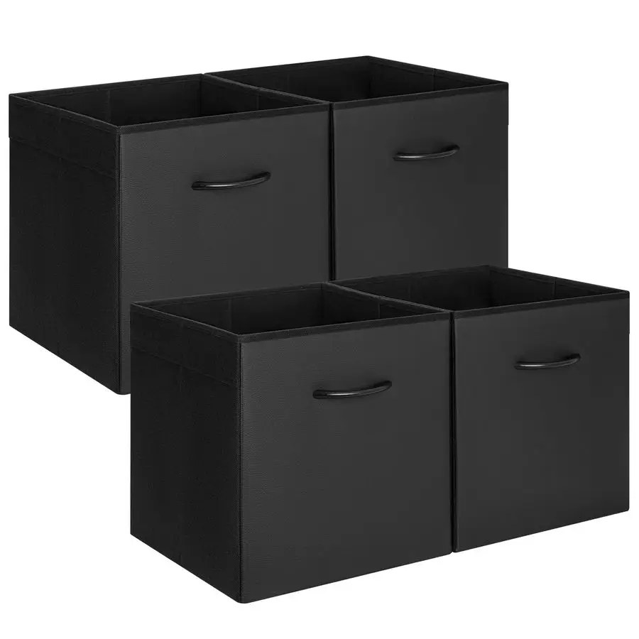 Black Storage Cubes, 13inch Leather Bins with Handle, Cube Organizer Baskets for Shelves and Closet, Collapsible Storage Bins, 4
Black Storage Cubes, 13inch Leather Bins with Handle, Cube Organizer Baskets for Shelves and Closet, Collapsible Storage Bins, 4