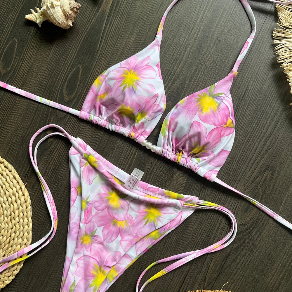 New Women's Bikini Printing Pearl Decorative Sexy Split Swimsuit Vacation Hot Springs Swimming Pool Women's Beach Swimsuit Gifts
New Women's Bikini Printing Pearl Decorative Sexy Split Swimsuit Vacation Hot Springs Swimming Pool Women's Beach Swimsuit Gifts