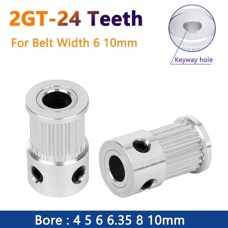 1pc 24 Teeth 2GT Timing Pulley Bore 4 5 6 6.35 8 10mm for Width 6mm 10mm 24T GT2 Synchronous Belt 3D Printer Parts Pitch 2mm
1pc 24 Teeth 2GT Timing Pulley Bore 4 5 6 6.35 8 10mm for Width 6mm 10mm 24T GT2 Synchronous Belt 3D Printer Parts Pitch 2mm